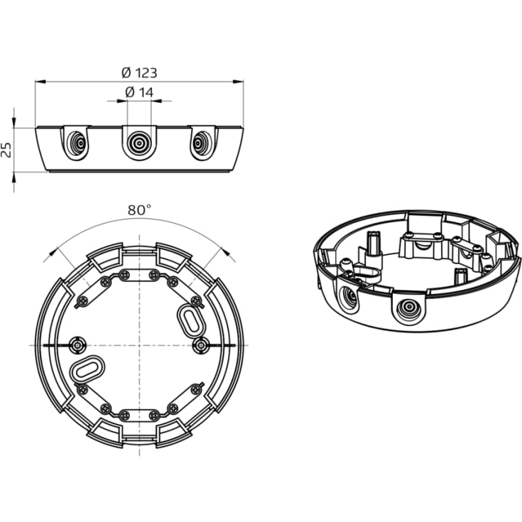 Underlag IP54 PD4-TRIO