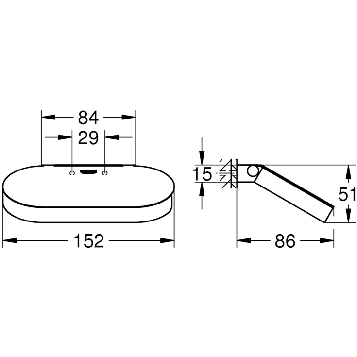 Grohe Skate Cosmopolitan betjeningsplade, rustfrit stål