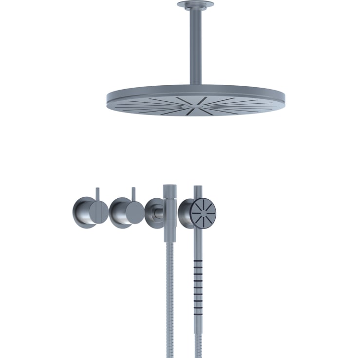 Vola 2471S-061A brusesæt, børstet krom