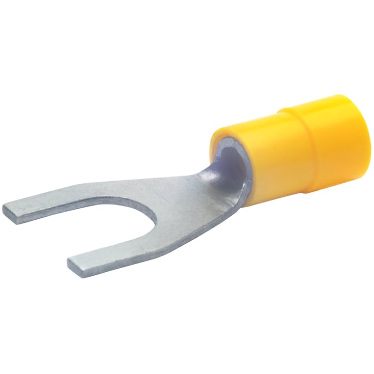 100 stk Isol. Pladekabelsko M5 , 4-6 mm², gaffelformet