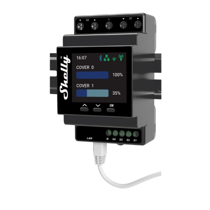 Shelly Pro Dual dubbel styrning med Wi-Fi