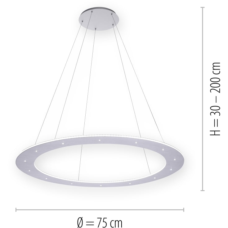 Paul Neuhaus Pure Cosmo lysekrone, Ø55 cm