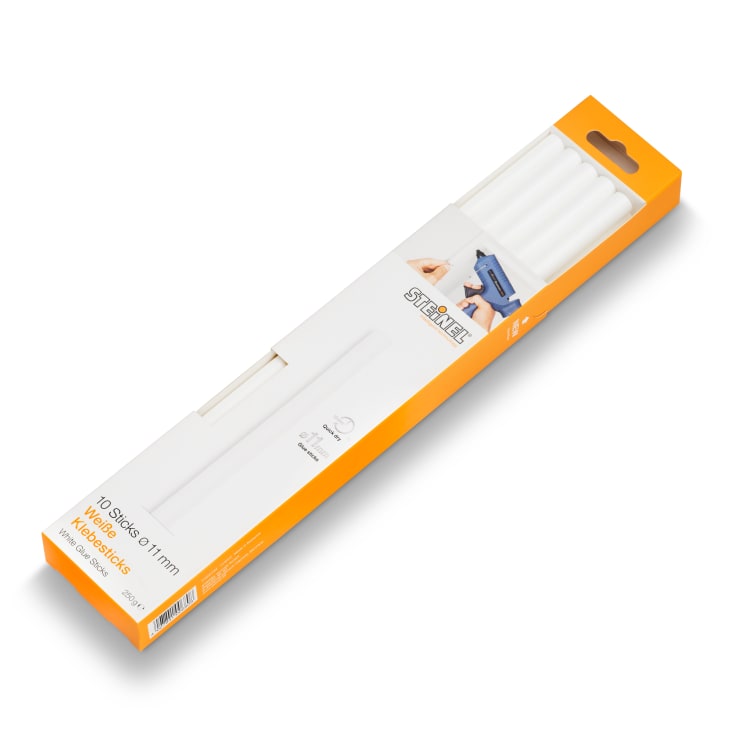 Limstifter, Ø11 mm, 25cm, 10 stk. hvid