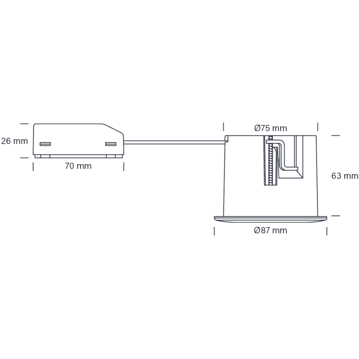 Nordtronic Quick Install downlight, GU10, borstat stål