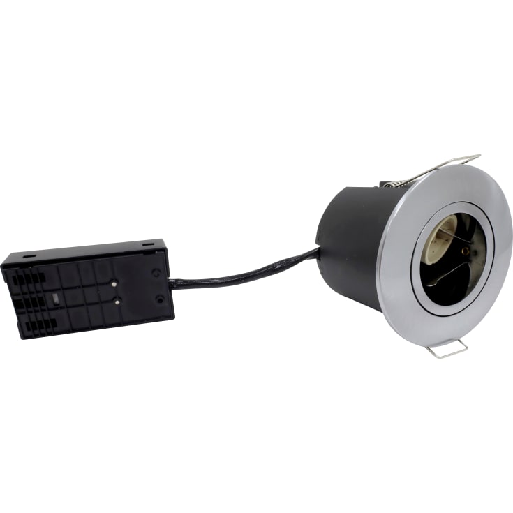 Nordtronic Fast Install ECO indbygningsspot, GU10, børstet aluminium, 10 stk.