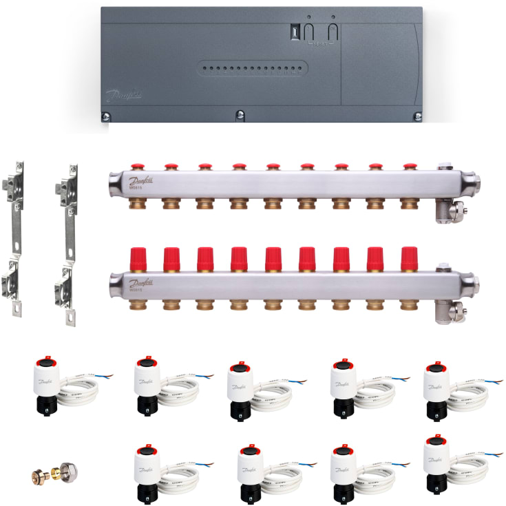 Danfoss Icon2 golvvärmestyrning, trådlös, 9 slingor