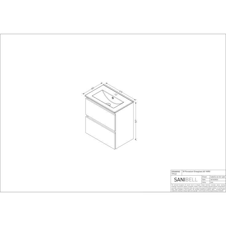Sanibell Basicline möbelpaket, 60x39 cm, whisky ek