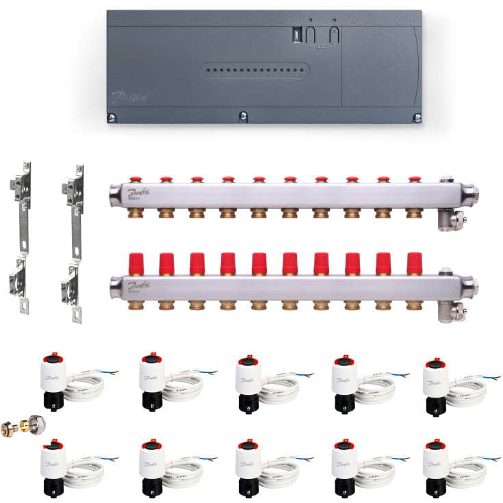 Danfoss Icon2 golvvärmestyrning, trådlös, 10 slingor