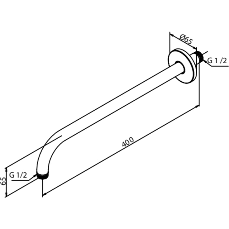 Damixa Silhouet HS1 brusesæt, vandbesparende,  stål