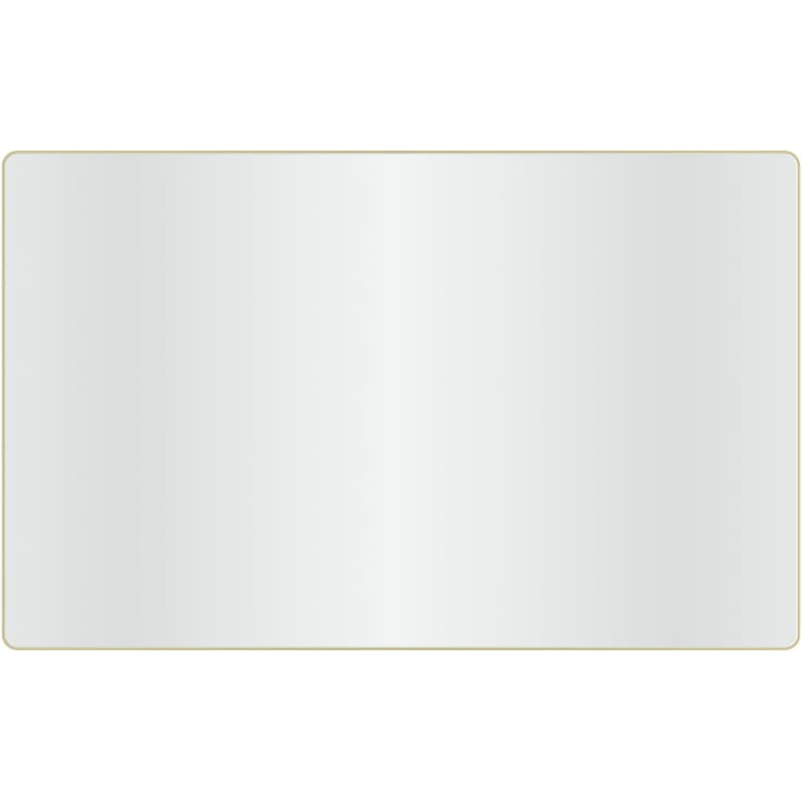 Loevschall Refine Square spejl, 75x120 cm, børstet messing