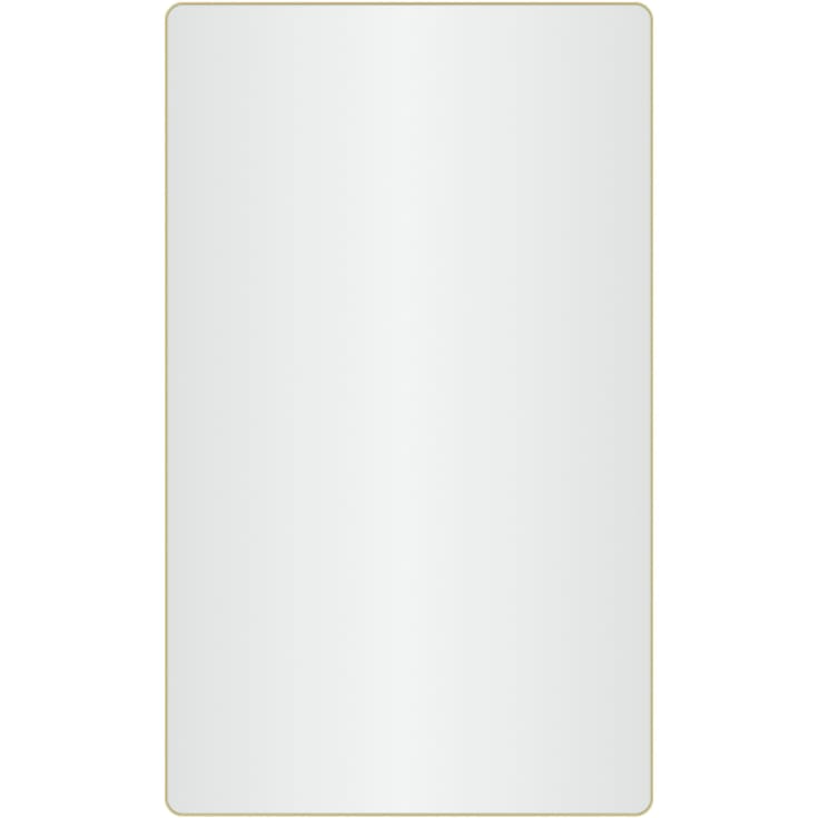 Loevschall Refine Square spegel, 60x100 cm, borstad mässing