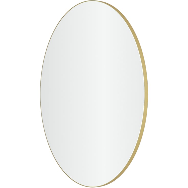 Loevschall Refine Round spejl, Ø80 cm, børstet messing