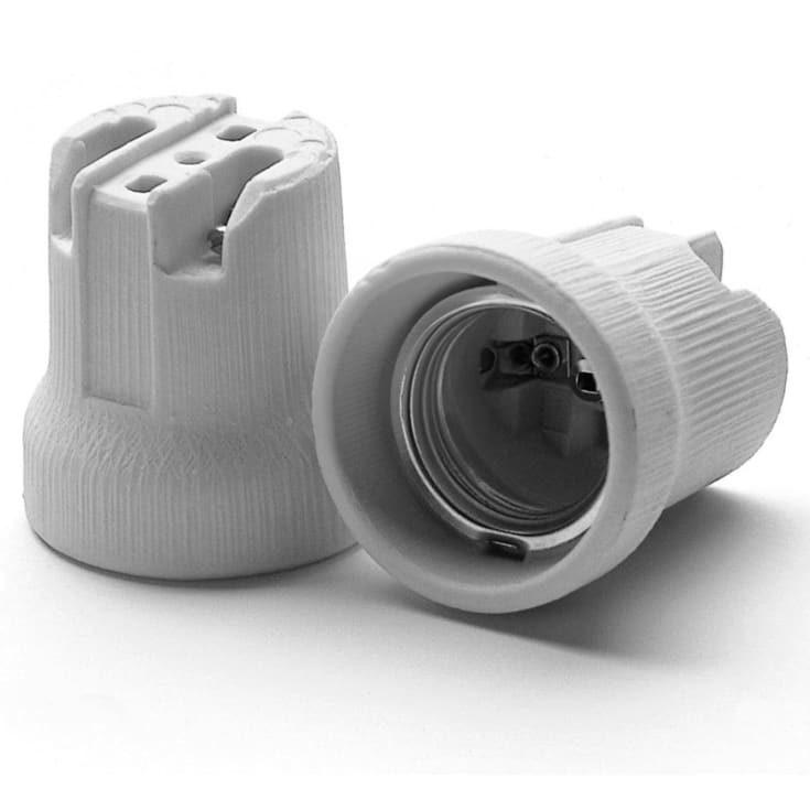 Porcelænsfatning E27 indbygning