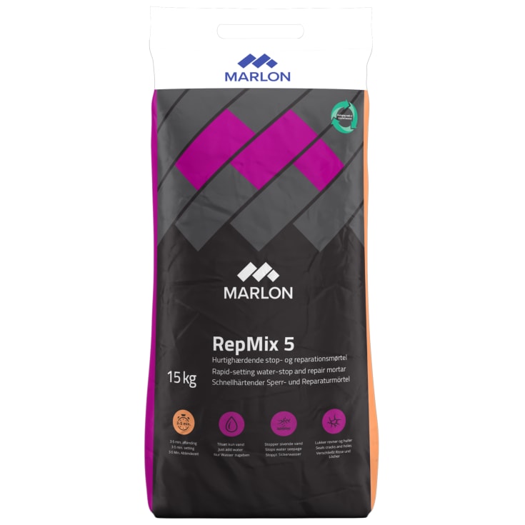 Marlon RepMix 5 stopp- og reparasjonsmørtel, 15 kg