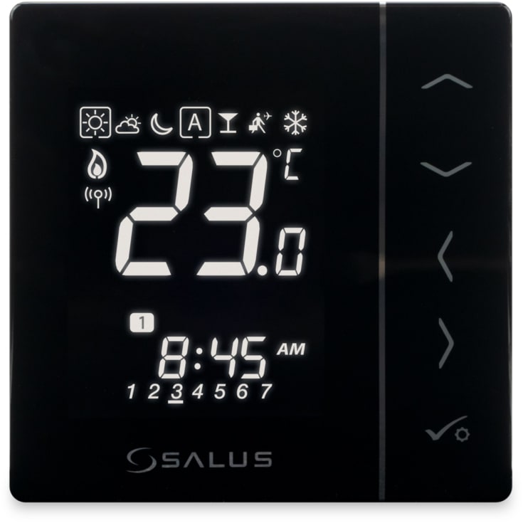 Salus VS10BRF trådløs rumtermostat, sort