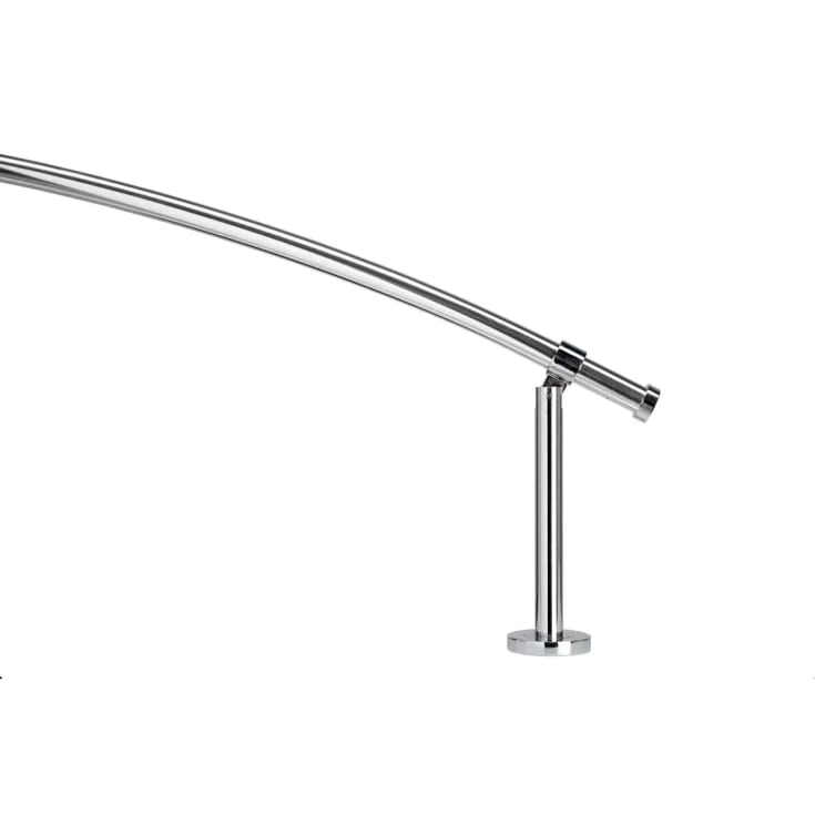 Hefe badeforhængsstang, 200 cm, aluminium