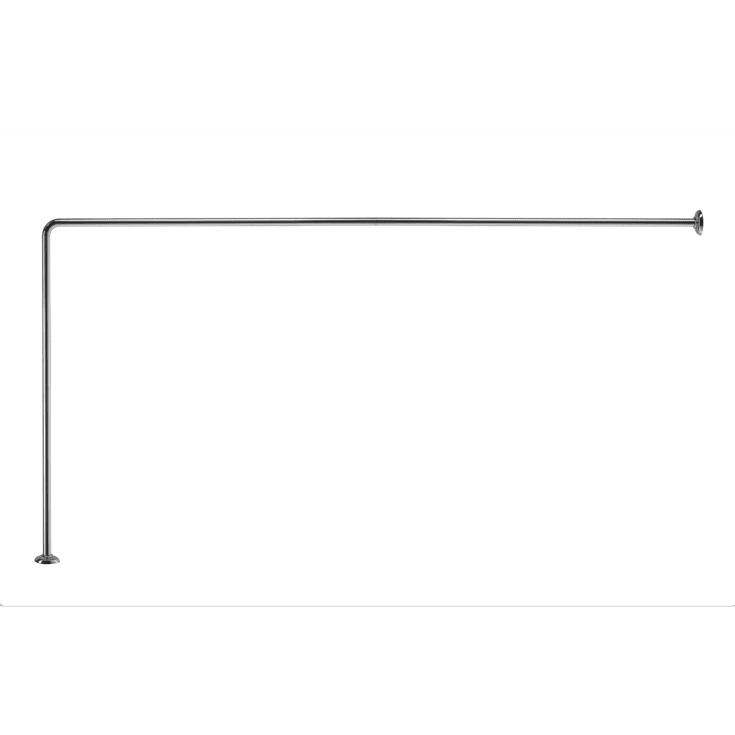 Hefe Modulær badeforhængsstang, aluminium