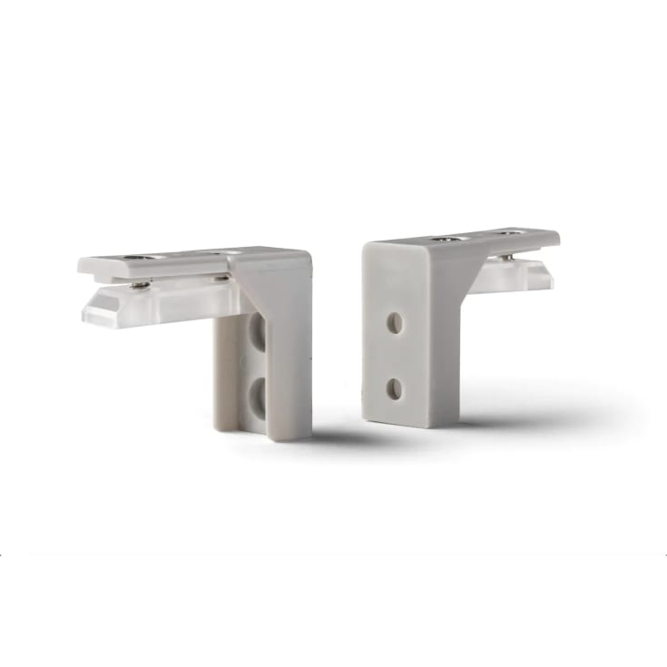 Hefe Bendy badeforhængsstang, 200 cm, hvid