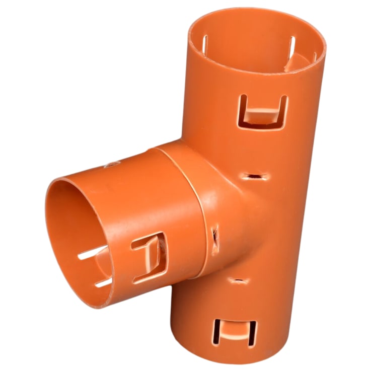 Uponor PVC dræn grenrør til 80/92 - 80/92 mm - 90 grader
