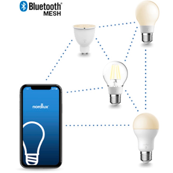 Nordlux Smart Oja plafond, vit, Ø60 cm
