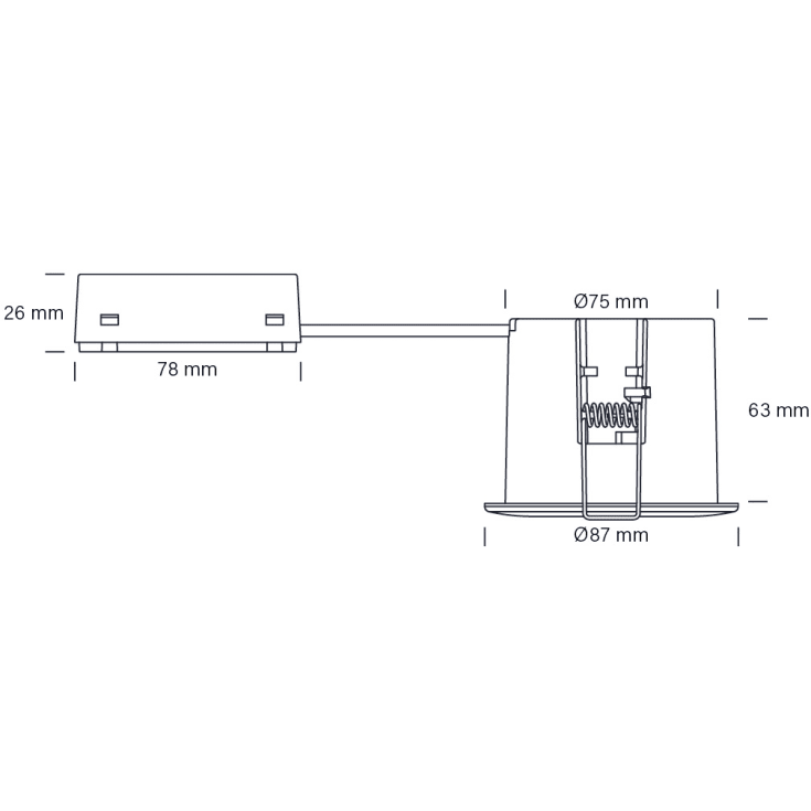 Nordtronic Fast Instal ECO downlight, GU10, børstet aluminium, 10 stk