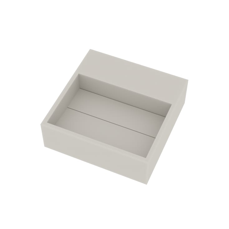 Ideavit SolidCube-30 håndvask, 30x30 cm, mat hvid