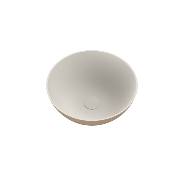 Ideavit SolidThin-39 håndvask, Ø39 cm, mat beige/hvid