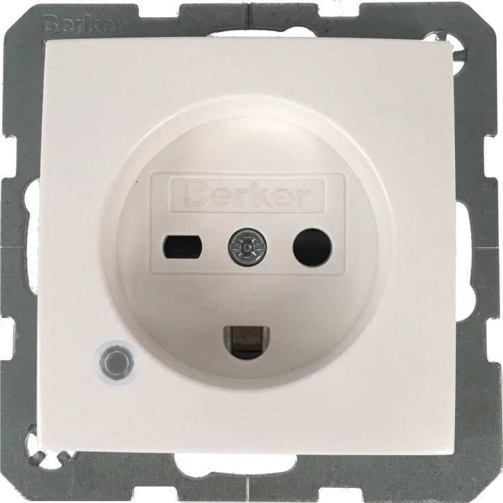 Berker Socket sjukhus LED S.1/Bx vit, RAL9010 matt