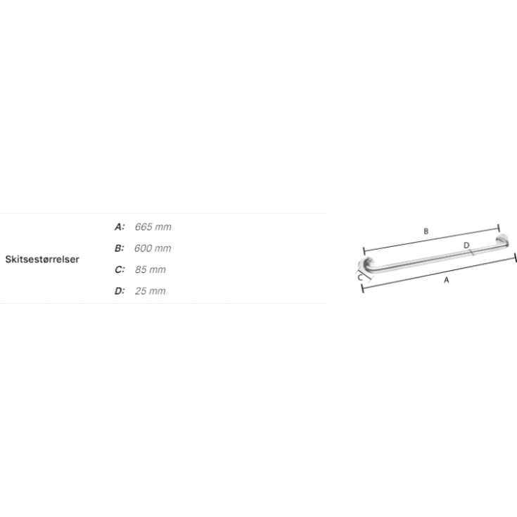 Smedbo Living støttegreb, krom