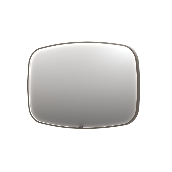 Sanibell Ink SP31 speil med lys, dimbart, duggfritt, børstet rustfritt stål, 120x80 cm