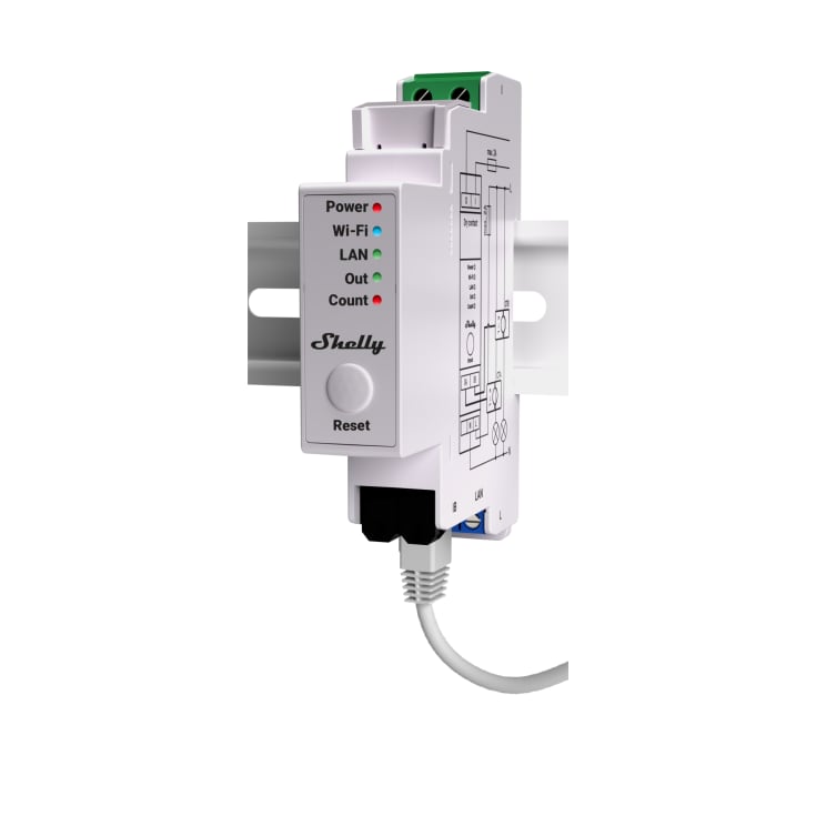 Shelly Pro EM 50A WiFi 1-fase energimåler, 2x50A