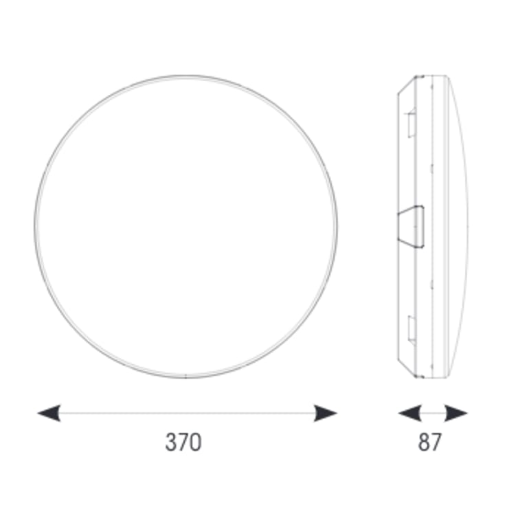 Mercurial IP54 Plafond SwDim.DALINød 13W/20W 3K/4K Ø370mm Hv