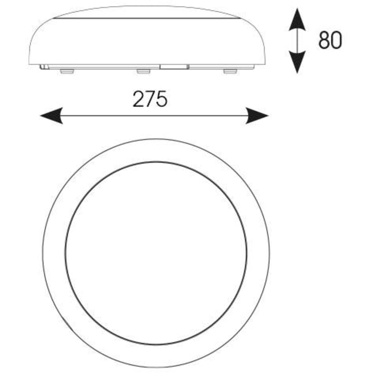 Væg-/Loft Plafond Disco Evo 1 IP65 4-5-7W 3K-4K-6,5K M3ST Hvid