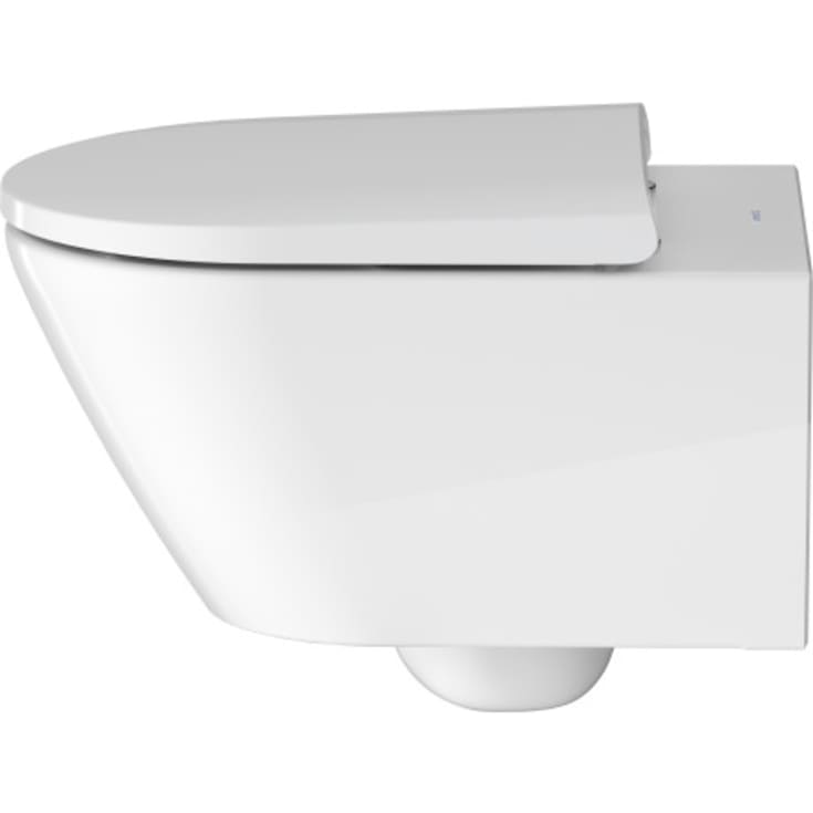 Duravit D-Neo væghængt toilet, uden skyllekant, rengøringsvenlig, hvid