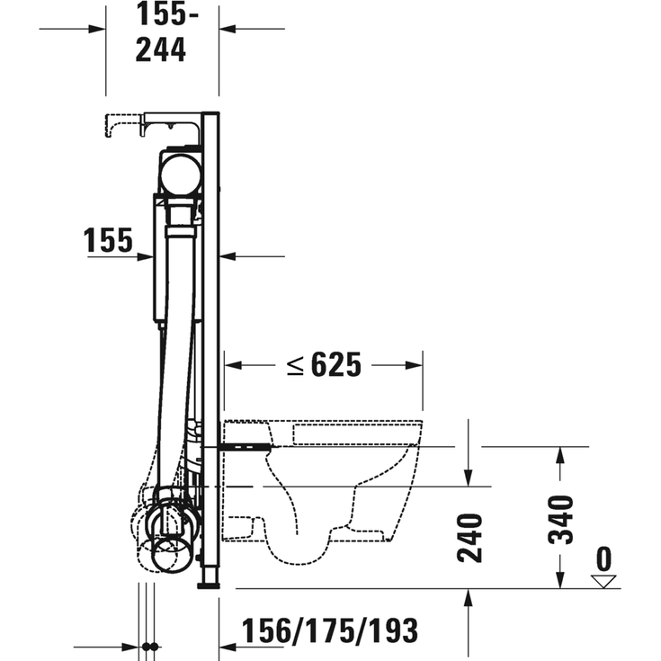 Duravit DuraSystem inbyggnadscistern, 114,8 cm