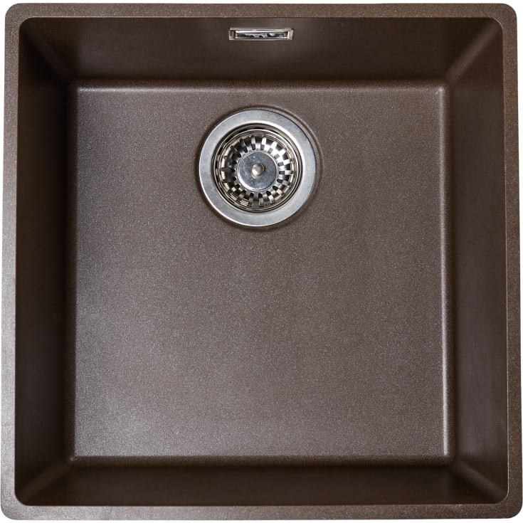Secher Aalborg 400 kjøkkenvask, 42,5x42,5 cm, brun