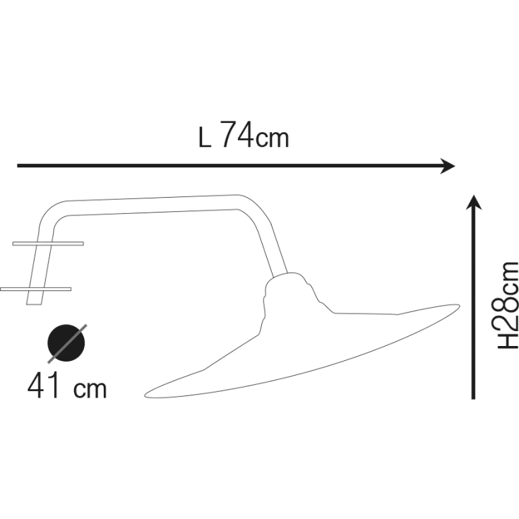 Andromeda 82 udendørs væglampe