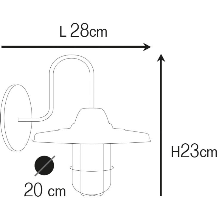 Andromeda 543 udendørs væglampe