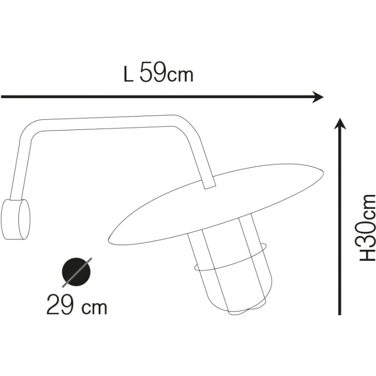 Andromeda 815 udendørs væglampe