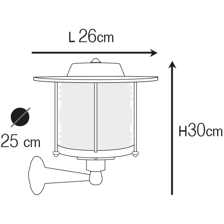 Andromeda 89 udendørs væglampe