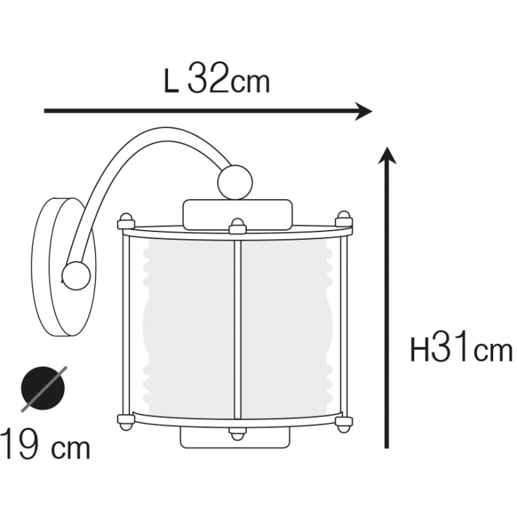 Andromeda 858 udendørs væglampe