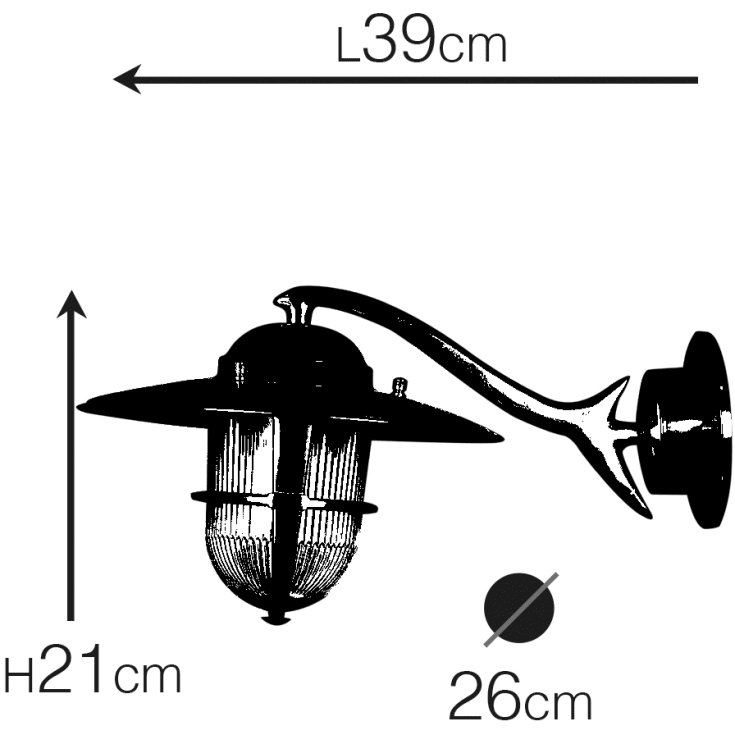 Andromeda 865 udendørs væglampe