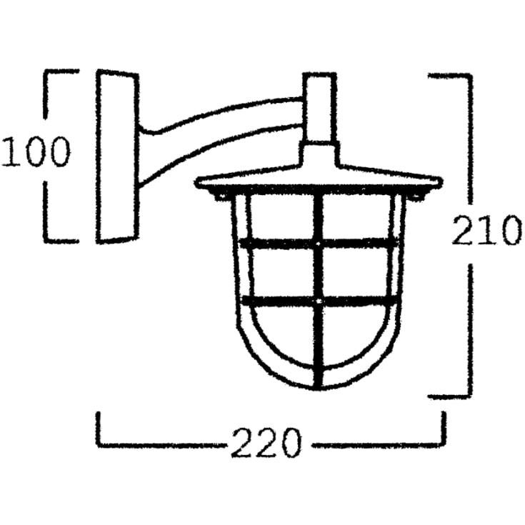 Andromeda 452 udendørs væglampe
