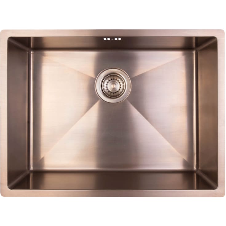 Secher Odense 550 B køkkenvask, 57,8x42,8 cm, bruneret messing