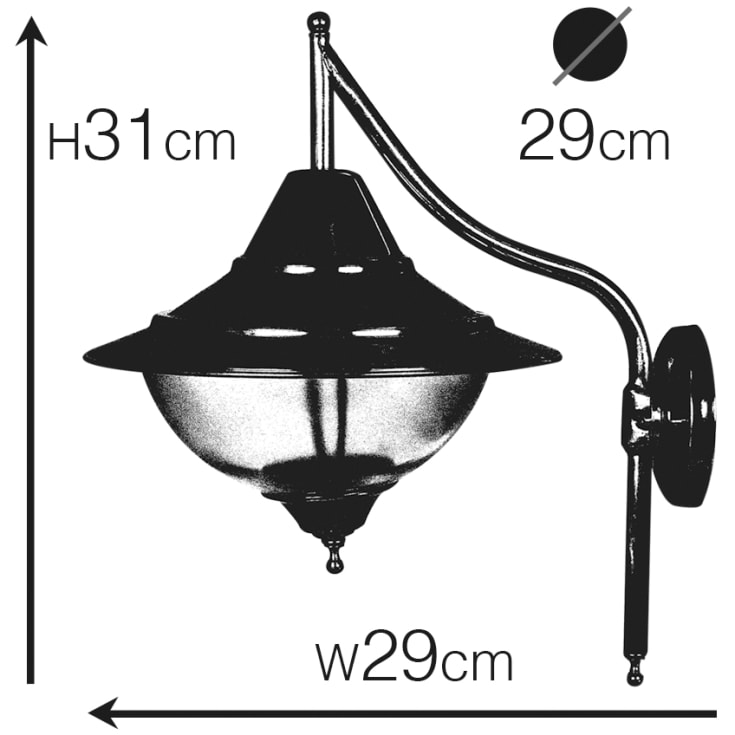 Andromeda 308 udendørs væglampe