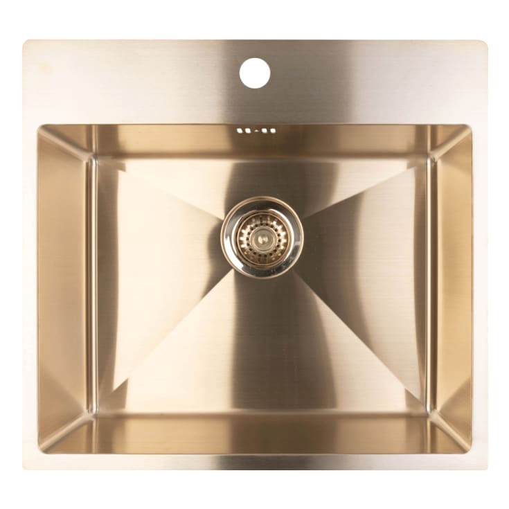 Secher Odense 500 BK2 køkkenvask, 54x50 cm, messing