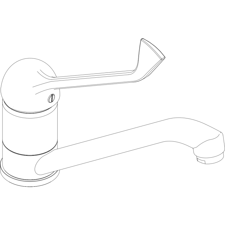 Damixa Space kjøkkenarmatur, krom