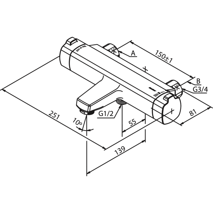 Damixa Pine Thermixa 700 kararmatur, krom