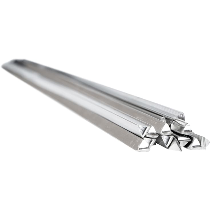 Blyfri lödtenn 91 % Hafnia Zn 7 mm triangellängd a 440 mm