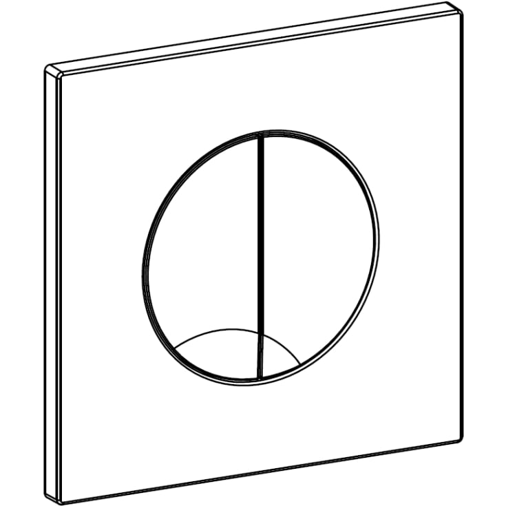 Gustavsberg Triomont betjeningsplade, mat krom